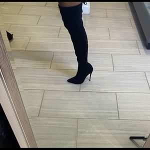 Black Thigh High Boots